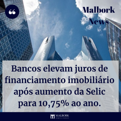Aumento da taxa Selic para 10,75% ao ano 2020.